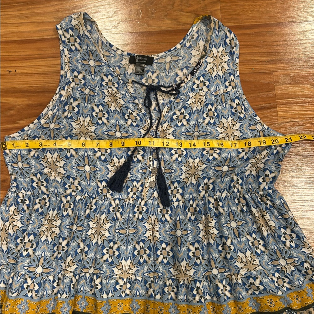 Mackenzie & James Floral Print A-line Floral Top Women’s Size XL - Picture 4 of 6